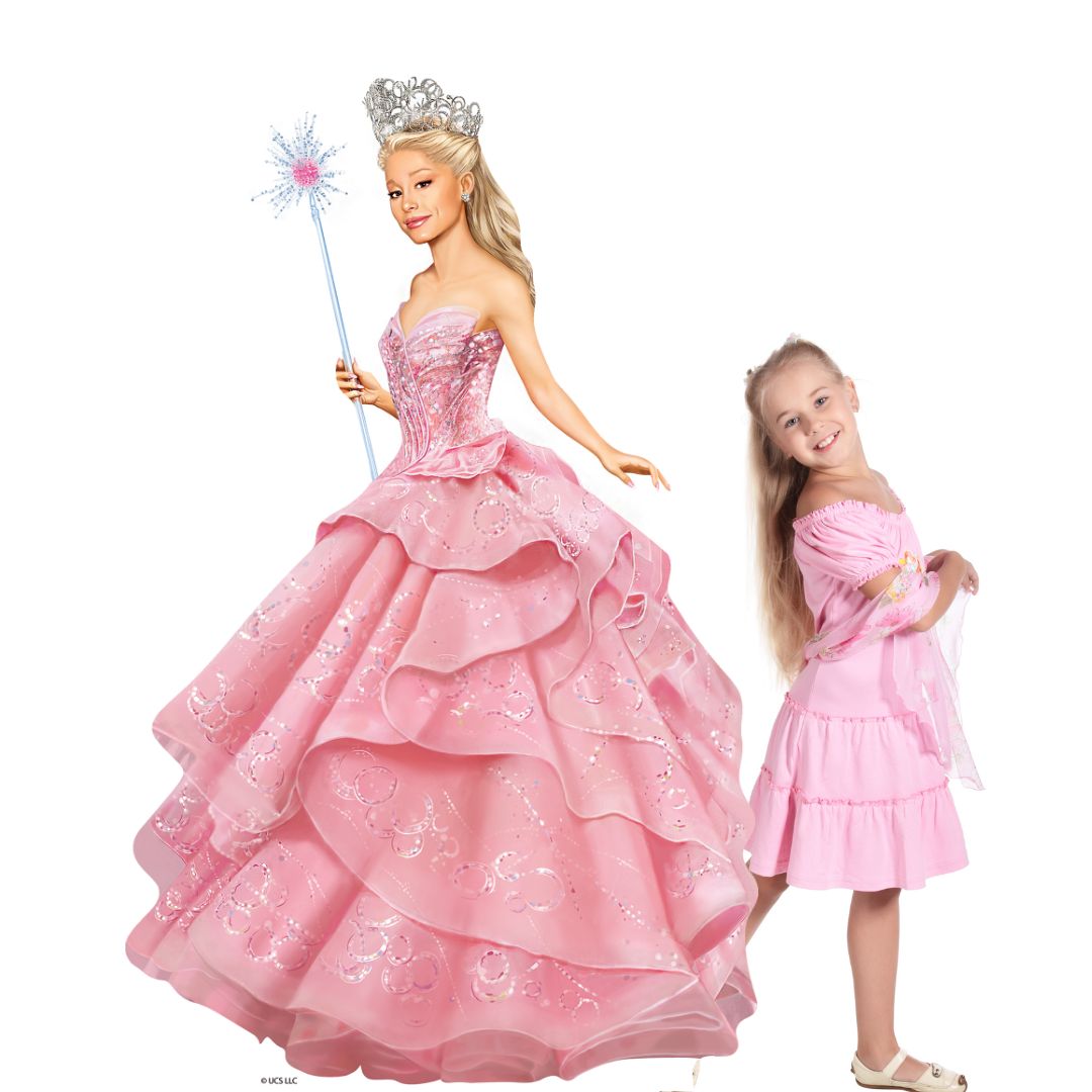 SC4628 Glinda Wicked Pink Witch Cardboard Cut Out Height 150cm – product image 1