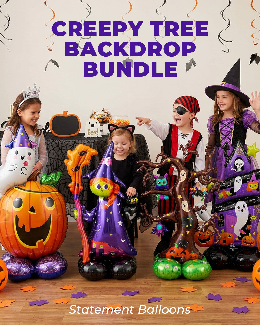 Creepy Tree Balloon Backdrop Bundle (4pk)