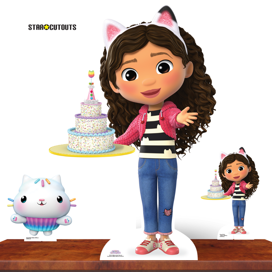 SC4316 Gabby with Cake Gabby's Dollhouse Star Mini Cardboard Cut Out Height 95cm – product image 5