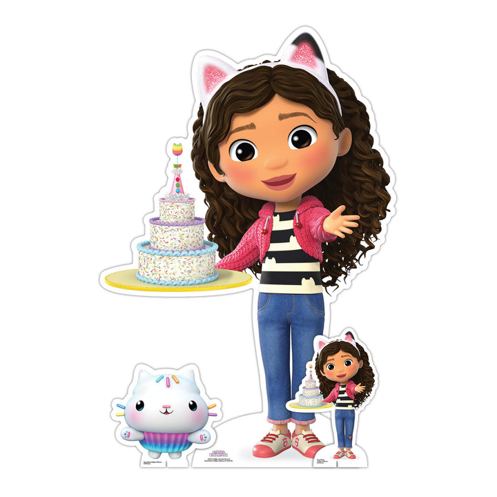 SC4316 Gabby with Cake Gabby's Dollhouse Star Mini Cardboard Cut Out Height 95cm – product image 1