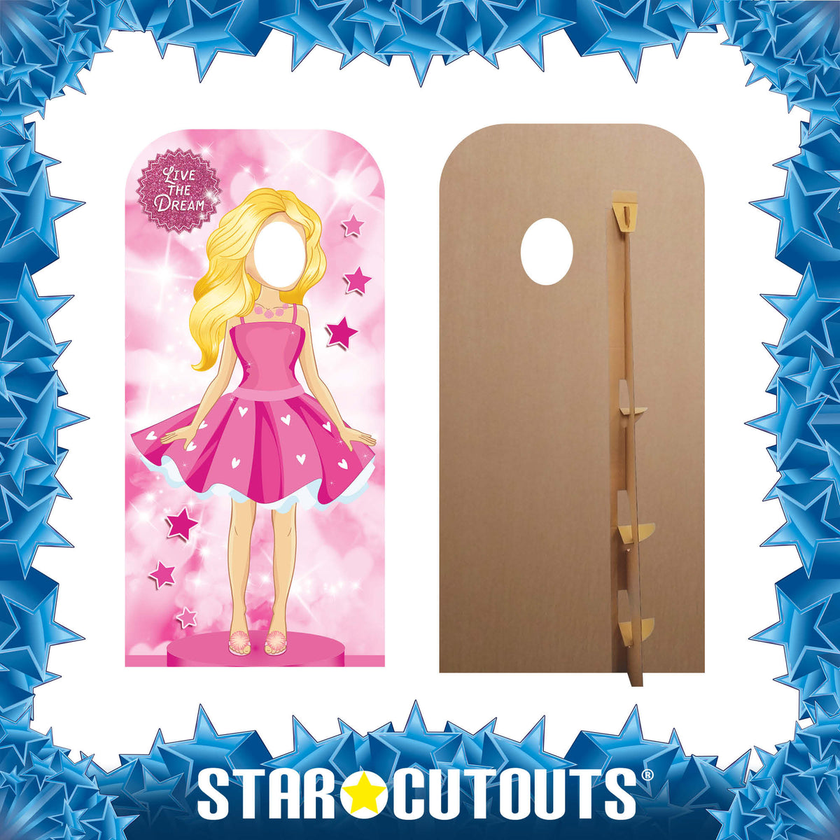 SC4320 Pink Doll Stand In Cardboard Cut Out Height 193cm – product image 4