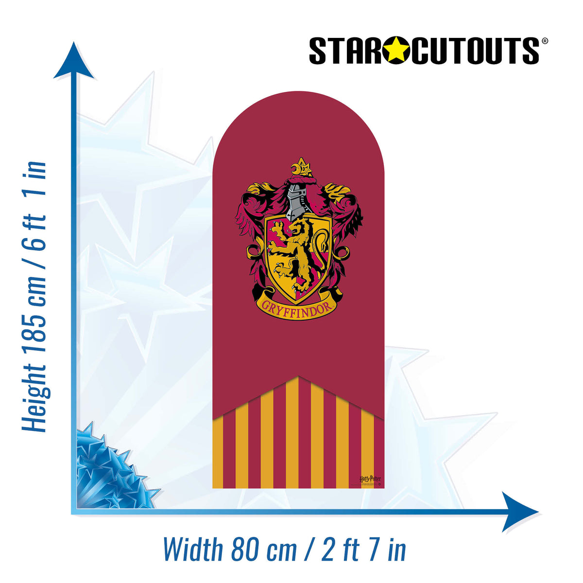 SC4515 Gryffindor Backdrop Single Harry Potter Cardboard Cut Out Height 185.00cm – product image 2