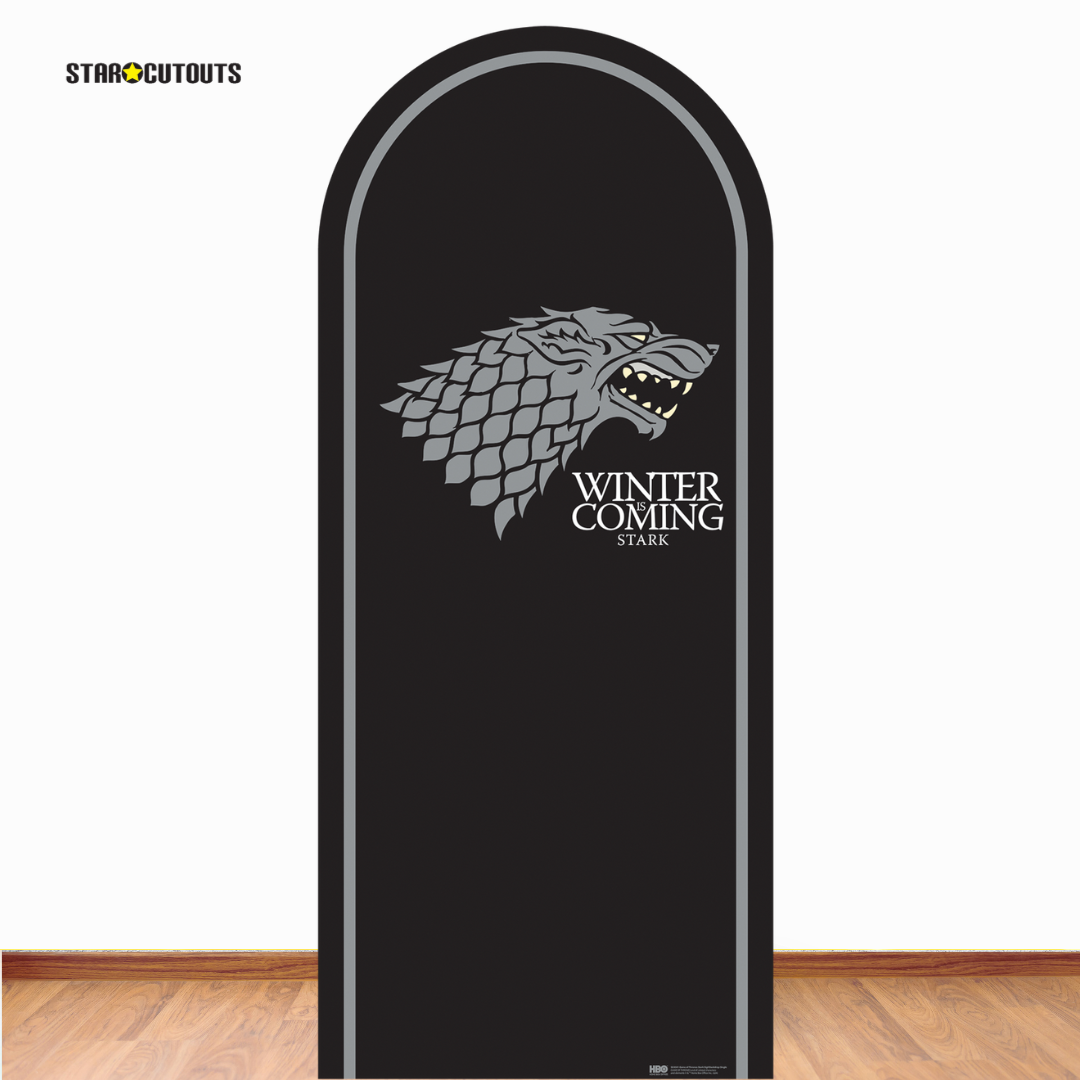 SC4541 Game of Thrones Stark Motif Sigil Backdrop Cardboard Cut Out Height 185cm – product image 3