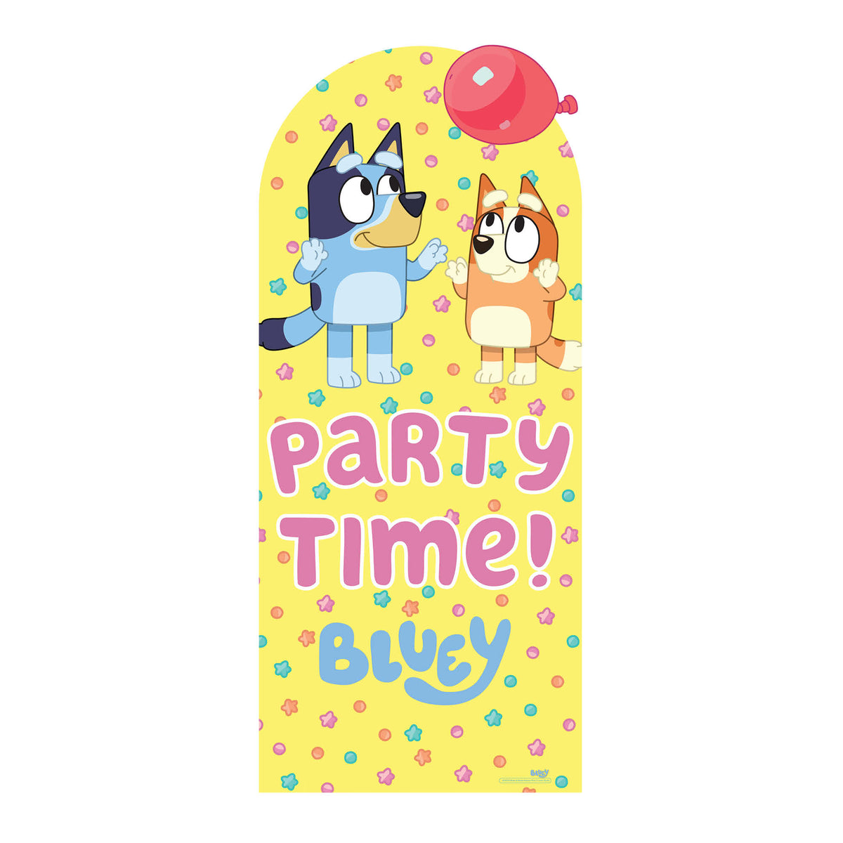 SC4573 Bluey and Bingo Balloon Party Time Large Backdrop Cardboard Cut Out Height 185cm – product image 2