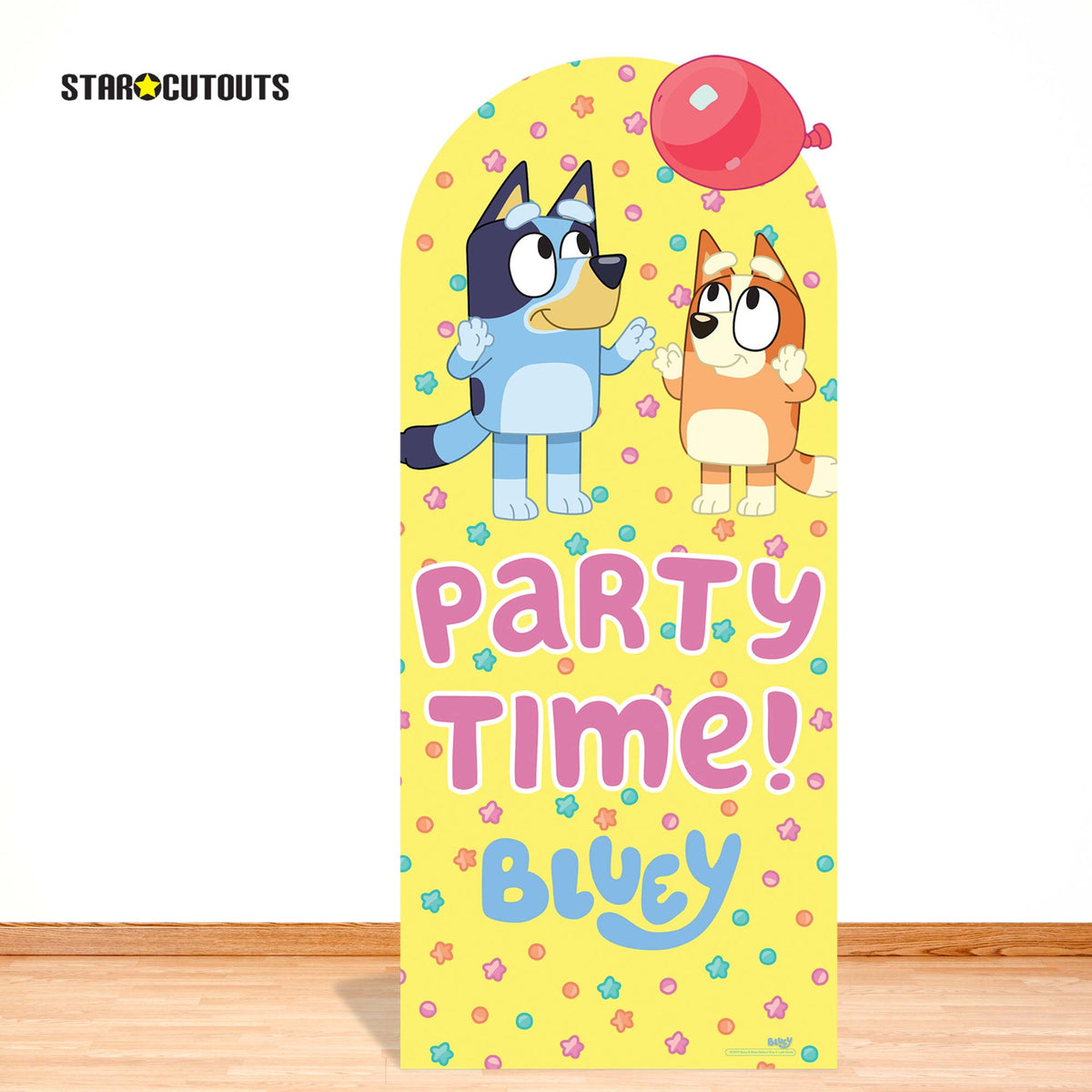 SC4573 Bluey and Bingo Balloon Party Time Large Backdrop Cardboard Cut Out Height 185cm – product image 3