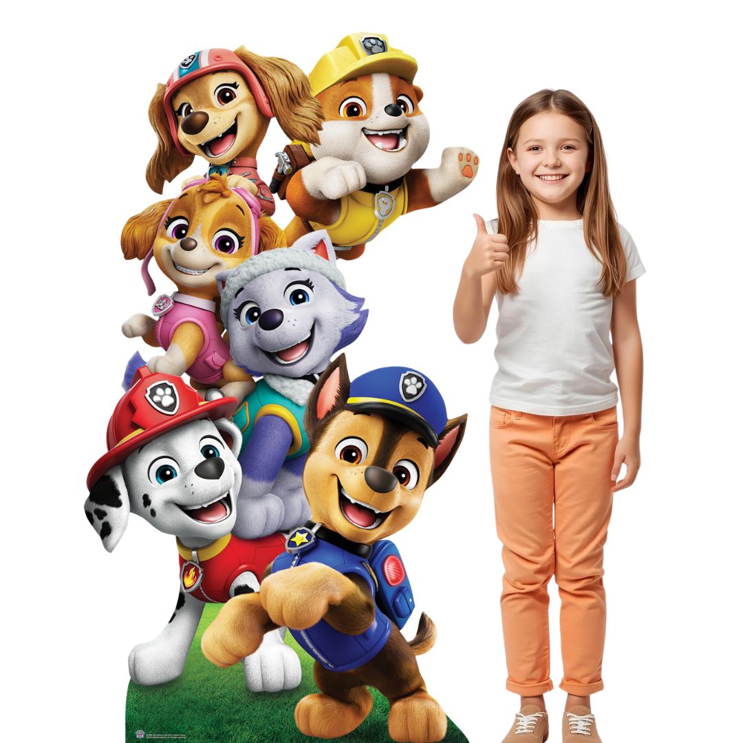 SC4602 Paw Patrol Group Shot Cardboard Cutout Height 164cm Paw Patrol Cardboard Cutouts UK | Kids Party Decorations – product image 1