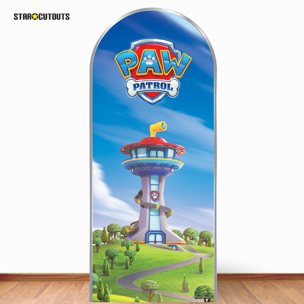SC4603 Paw Patrol Logo Tower Backdrop Single Cardboard Cutout Height 185cm Paw Patrol Cardboard Cutouts UK | Kids Party Decorations – product image 4
