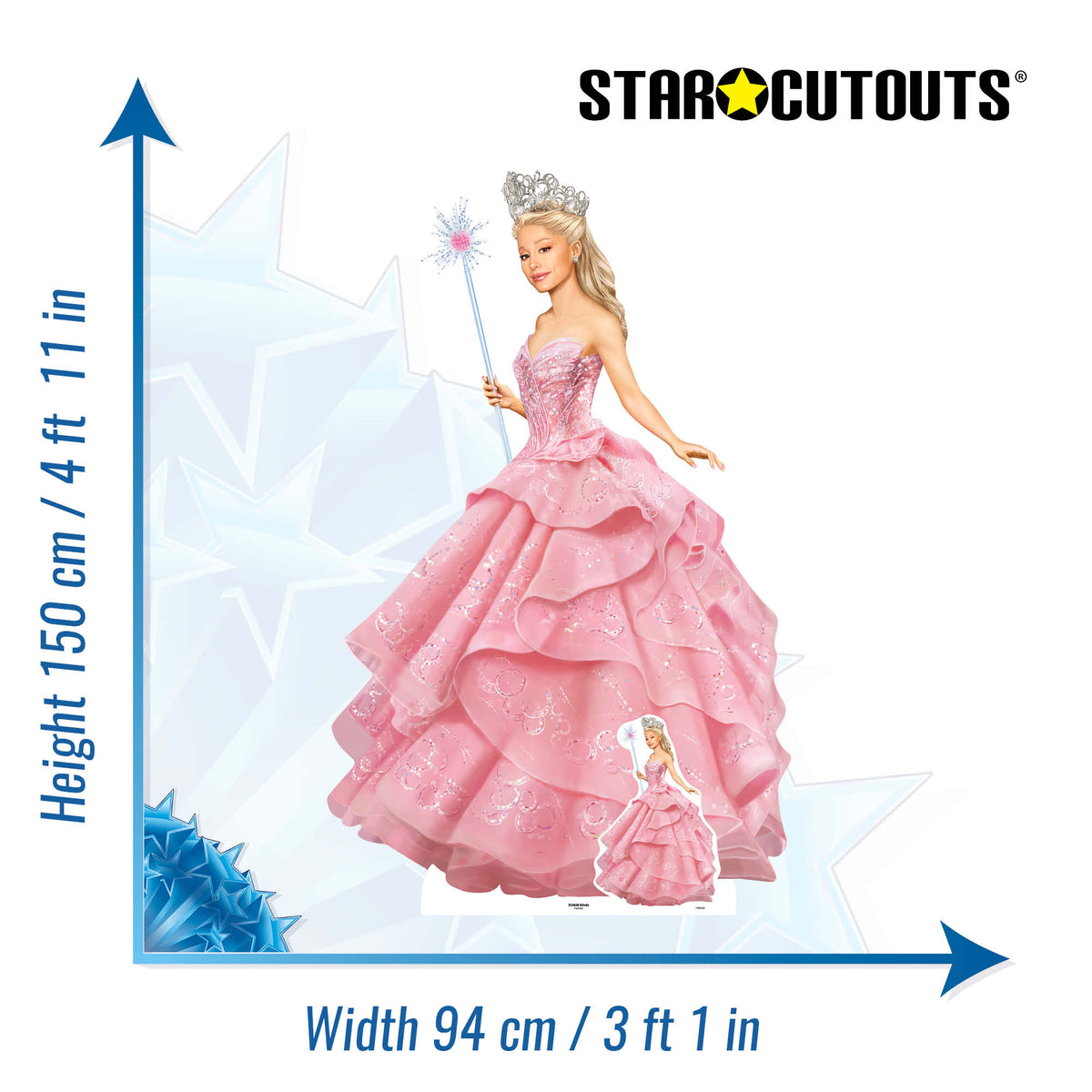 SC4628 Glinda Wicked Pink Witch Cardboard Cut Out Height 150cm – product image 4