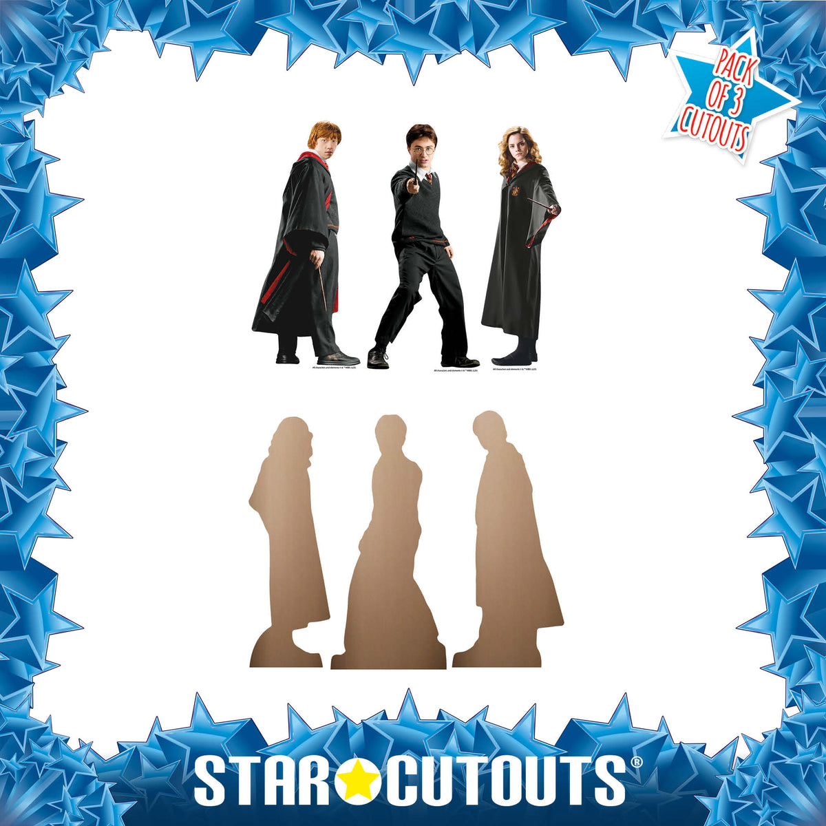 SC4739 Harry Potter, Hermione Granger & Ron Weasley Shelf Top Pack Cardboard Cutouts Height 31cm – product image 4
