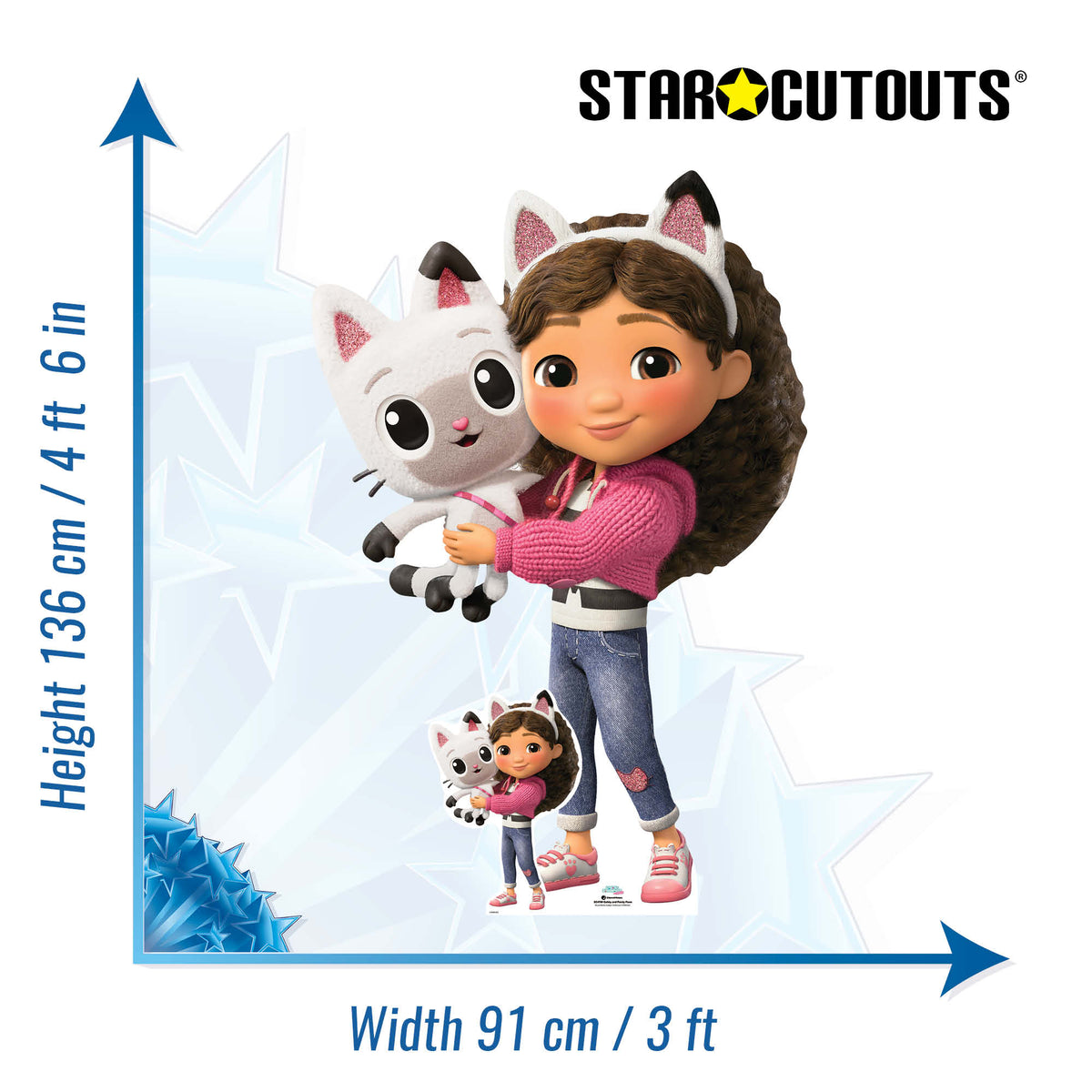 SC4790 Gabby and Pandy Paws from Gabby's Dollhouse Movie Large Cardboard Cutout Height 136cm – product image 2