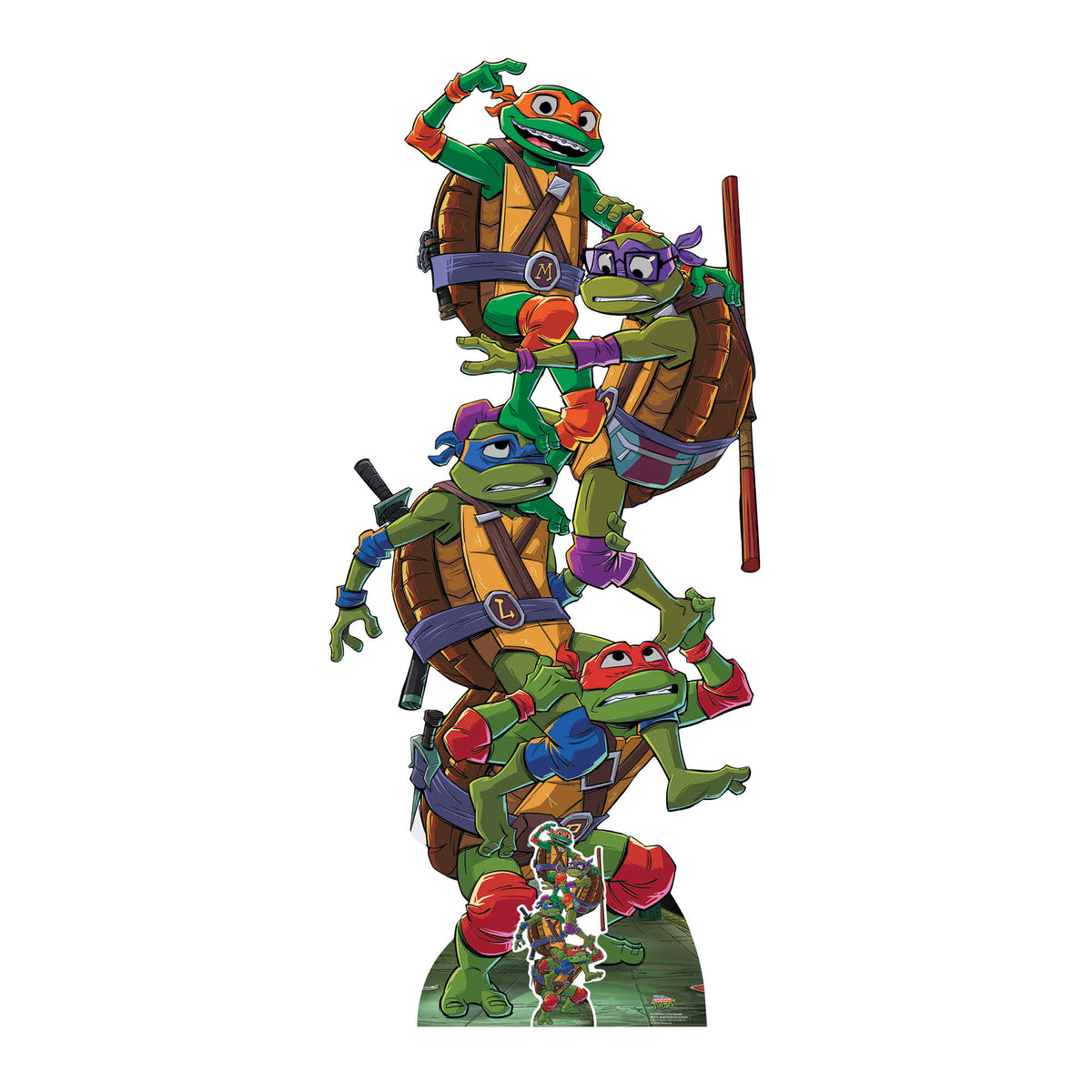 SC4799 Tales of Teenage Mutant Ninja Turtles TMNT Group Stack Cardboard Cutout Height 192cm – product image 1