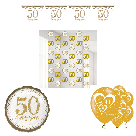 50th Wedding Anniversary Decoration Kit
