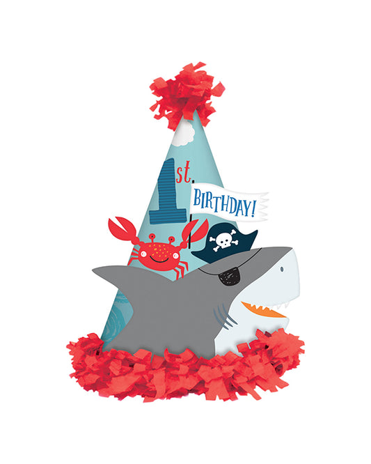 Ahoy Birthday 1st Birthday Cone Hat - 17cm