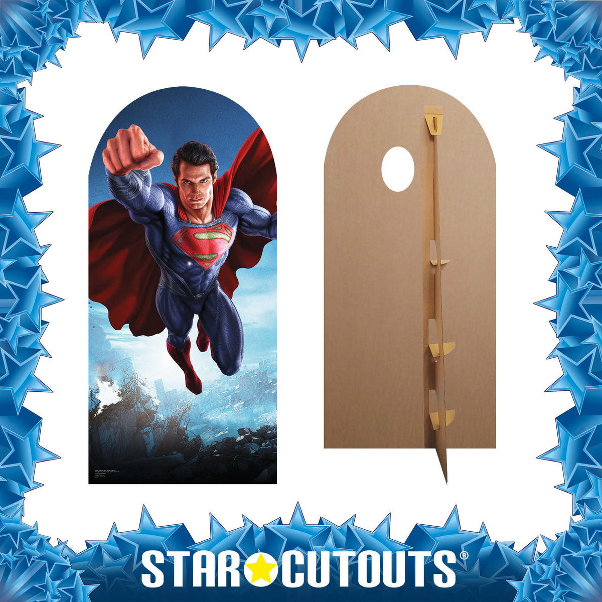 SC663 Superman 'Man of Steel' Stand In Cardboard Cut Out Height 185cm – product image 3