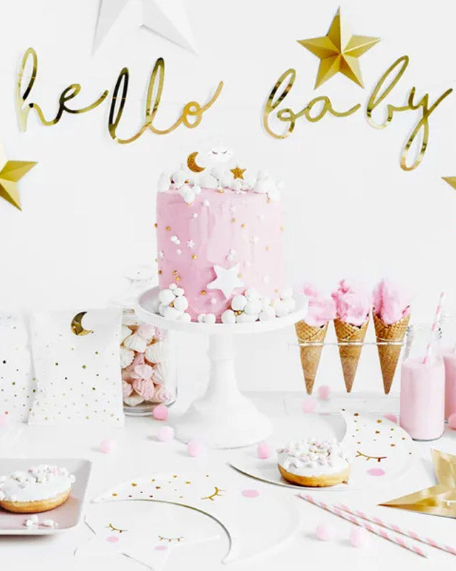 Hello Baby Star Paper Banner - 70cm