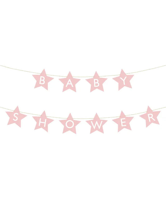 Pink Baby Shower Paper Banner - 3m