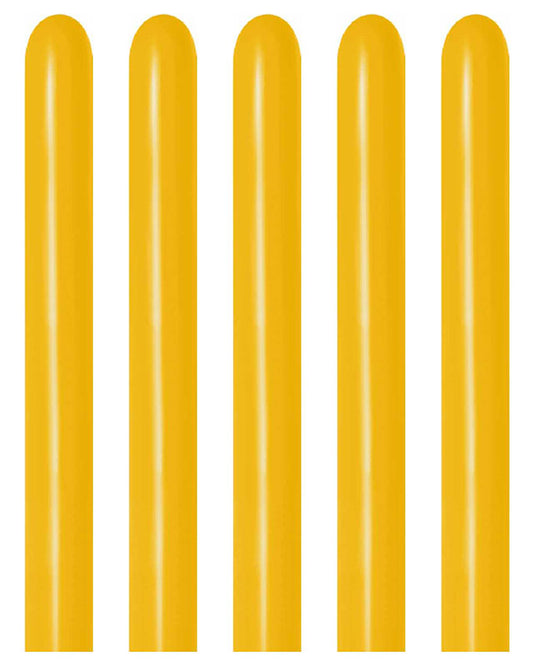 Honey Yellow Modelling Balloons - 260 Latex (100pk)