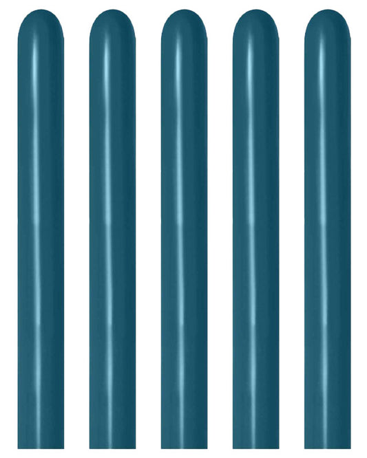 Deep Teal Modelling Balloons - 260 Latex (100pk)
