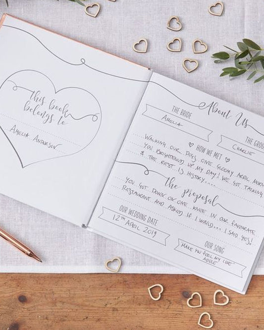 Beautiful Botanics Rose Gold Foiled Wedding Planner - 21cm
