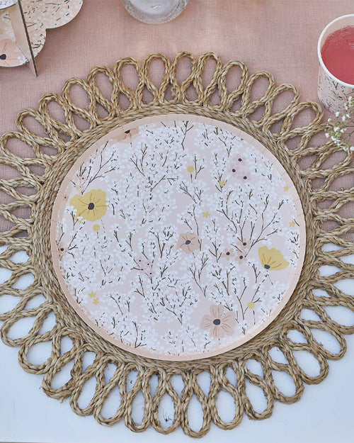 Birthday Bloom Floral Paper Plates - 24.5cm – product image 1