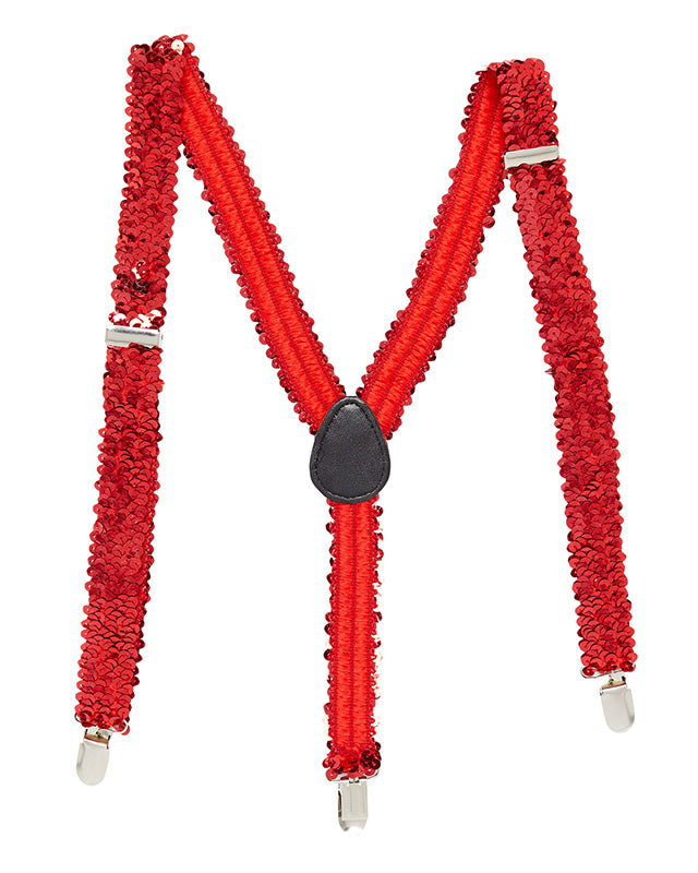 Red Sequin Braces – product image 1