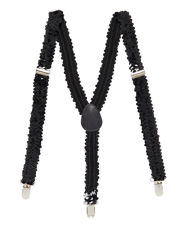 Black Sequin Braces