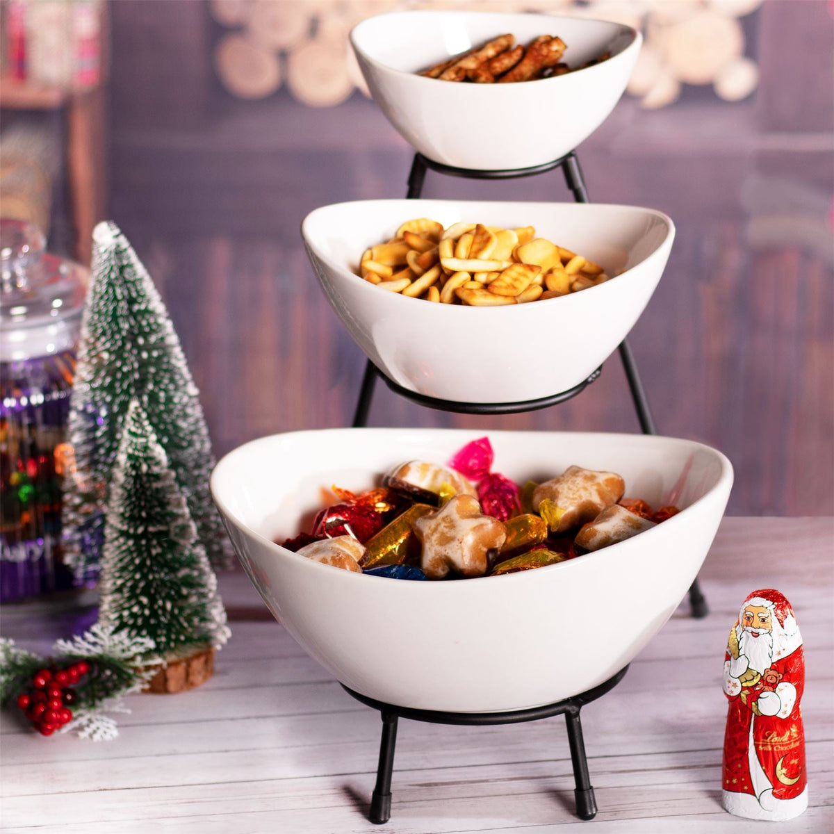 3 Tier Serving Set Bowls | M&W	