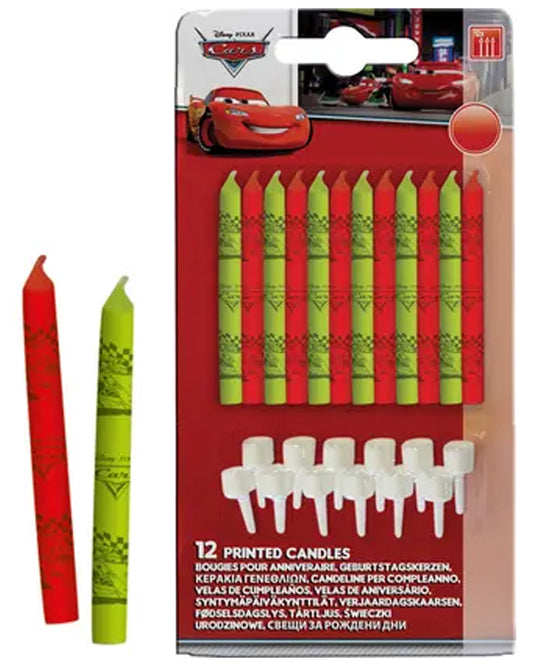 Disney Cars Cake Candles & Holders (12pk)