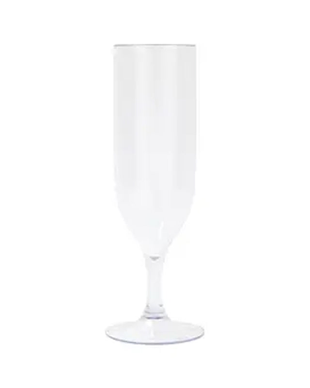 Clear Semi-Transparent Reusable Plastic Champagne Glasses (2pk)