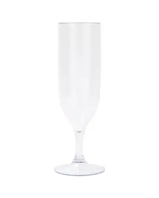 Clear Semi-Transparent Reusable Plastic Champagne Glasses (2pk)