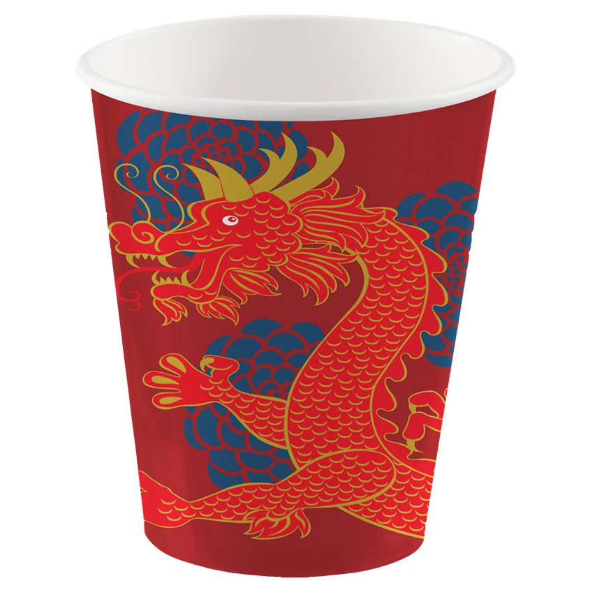 Chinese New Year Paper Cups - 250ml (8pk) – product image 2