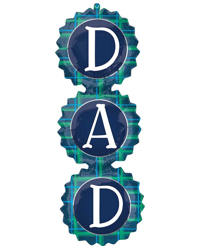 DAD Checks Supershape Balloon - 13" x 38" Foil