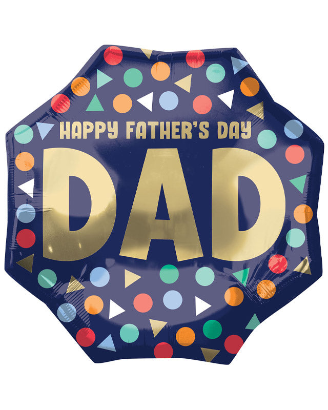 Happy Father's Day Supershape Balloon - 22" x 22" Foil
