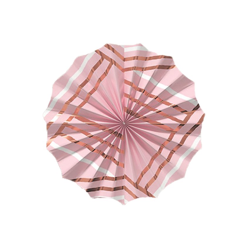 Rose Gold Blush Paper Fans (4pk) – product image 2