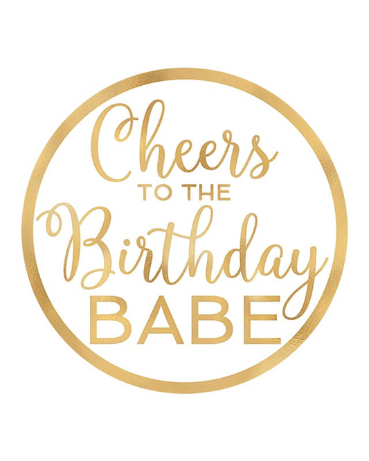 Birthday Babe Card Drinks Coasters - 10cm (18pk)