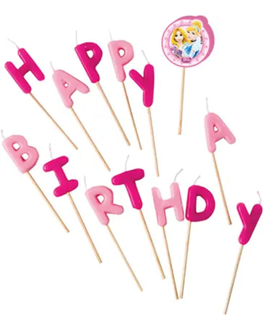 Disney Princess 'Happy Birthday' Pick Candles