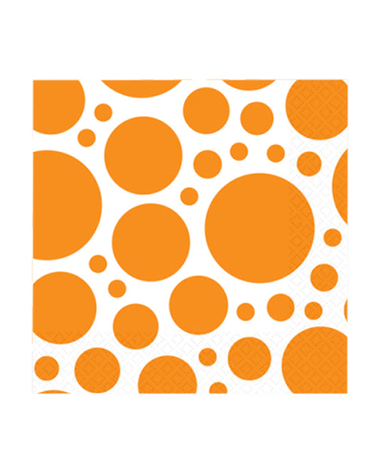 Orange Dot Paper Luncheon Napkins - 33cm 2ply (20pk)