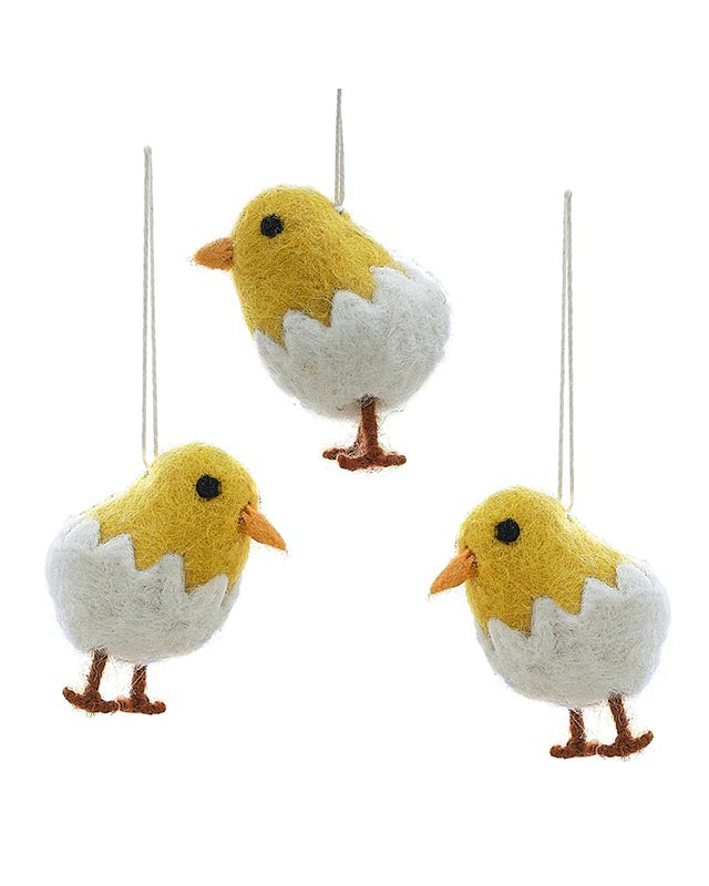Hanging Felt Chicks (3pk) – product image 2
