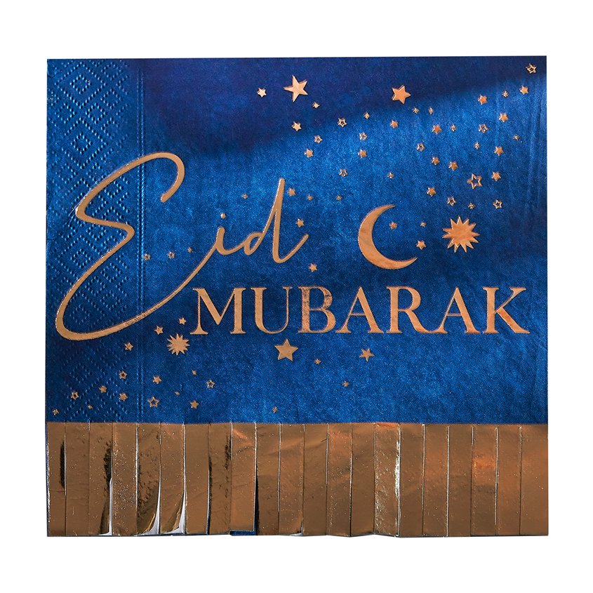 EID Gold Fringe Paper Napkins (16pk) – product image 3