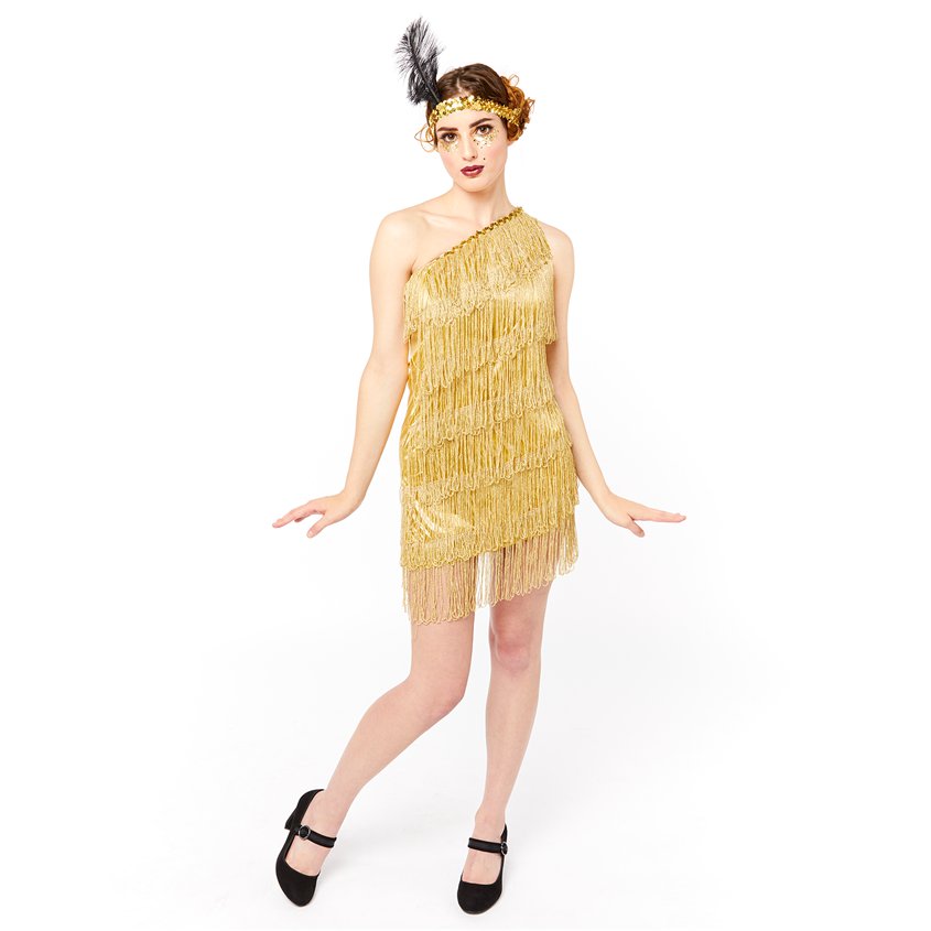 Gold Flapper Dress - Adult Costume – product image 3