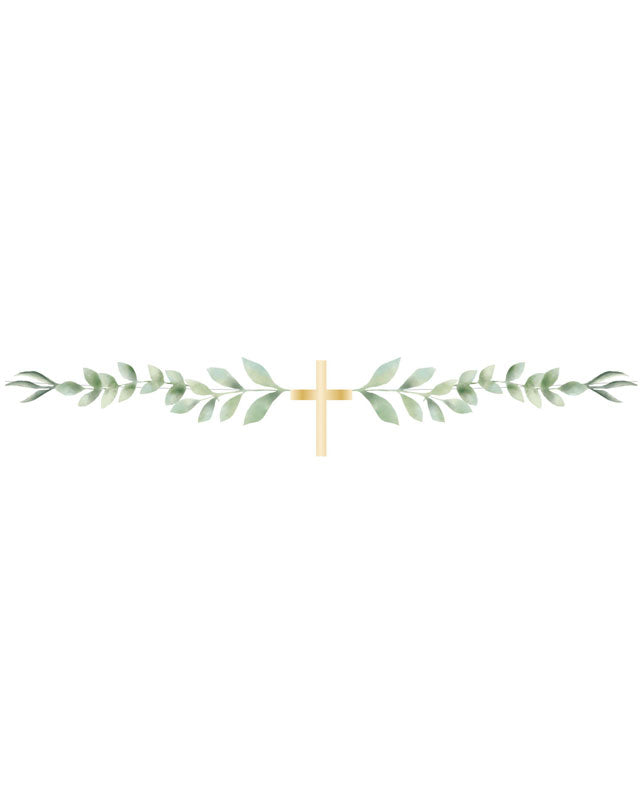 Botanical Celebration Cross Paper Garland - 1m