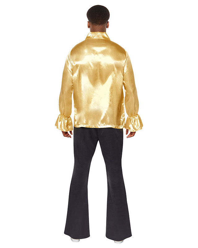 70s Gold Ruffle Shirt - Adult Costume – product image 3