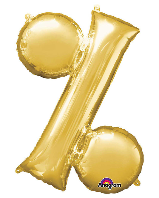 Gold % Balloon - 34" Foil
