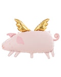 Pink Flying Pig Shape Balloon - 28" Foil – product image 1