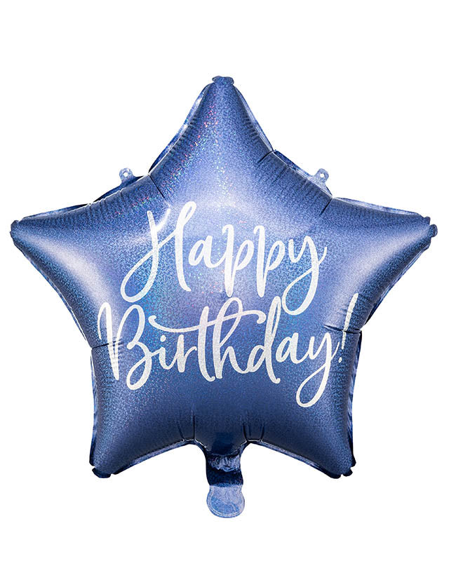 Happy Birthday Navy Star Balloon - 18" Foil – product image 1