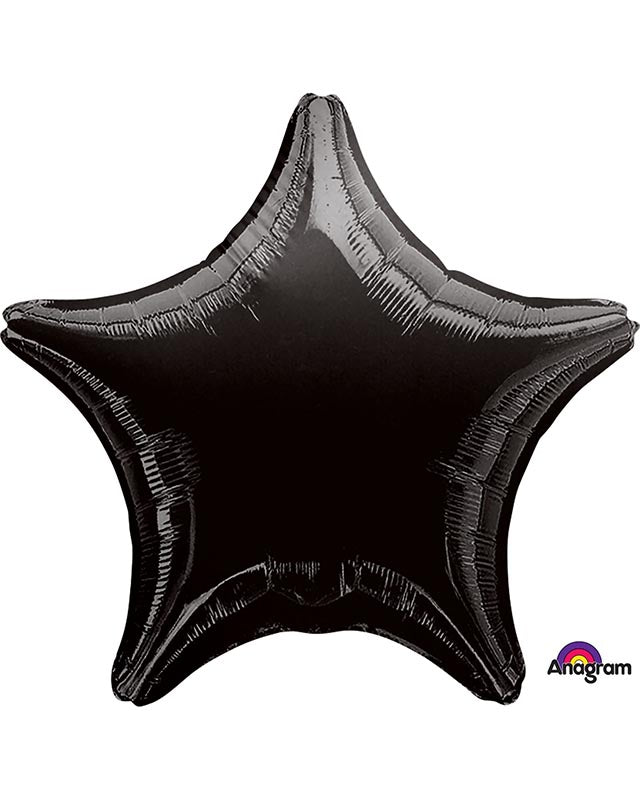 Black Star Balloon - 18" Foil