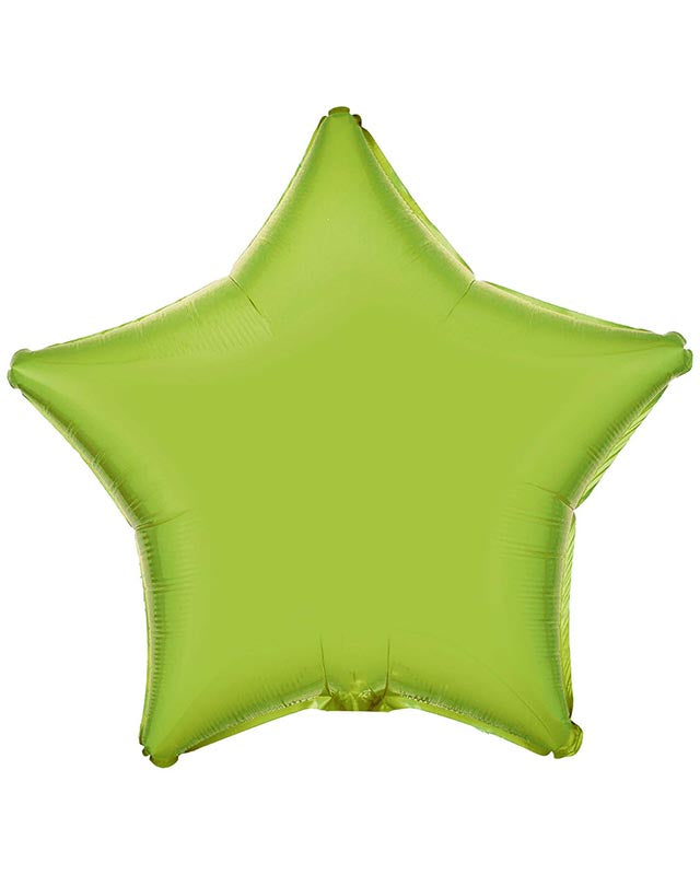 Lime Green Star Balloon - 18" Foil (Unpackaged)