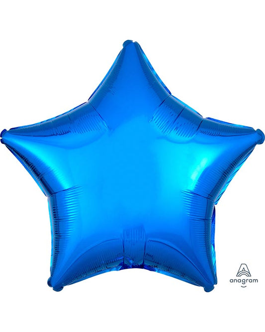Metallic Blue Star Foil Balloon - 18" Foil