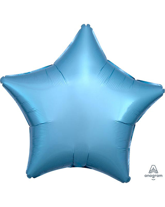 Metallic Pearl Pastel Blue Star Balloon - 18" Foil