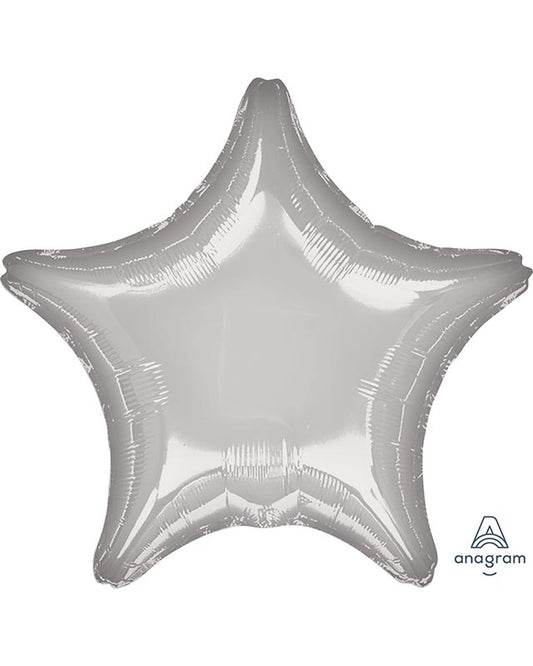 Metallic Silver Star Foil Balloon - 18" Foil